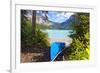 Boat on the Shore, Emerald Lake, Canada-George Oze-Framed Photographic Print