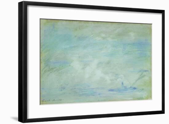 Boat on the Thames, Haze Effect; Bateau Sur La Tamise, Effet de Brume, 1901-Claude Monet-Framed Giclee Print