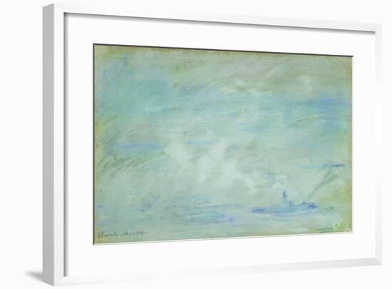 Boat on the Thames, Haze Effect; Bateau Sur La Tamise, Effet de Brume, 1901-Claude Monet-Framed Giclee Print