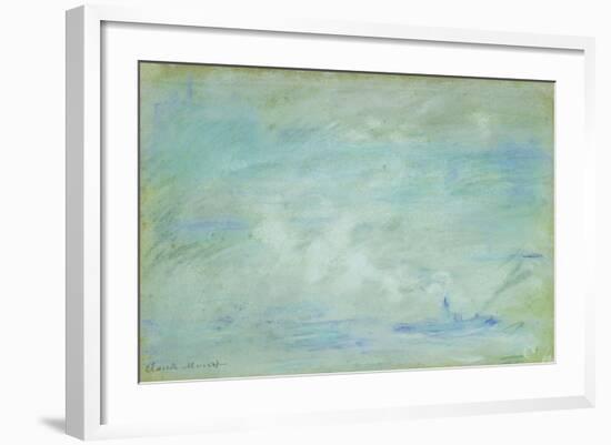 Boat on the Thames, Haze Effect; Bateau Sur La Tamise, Effet de Brume, 1901-Claude Monet-Framed Giclee Print