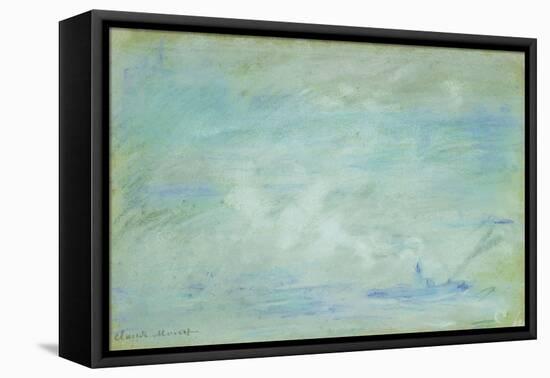 Boat on the Thames, Haze Effect; Bateau Sur La Tamise, Effet de Brume, 1901-Claude Monet-Framed Stretched Canvas