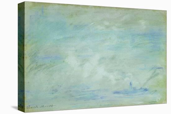 Boat on the Thames, Haze Effect; Bateau Sur La Tamise, Effet de Brume, 1901-Claude Monet-Stretched Canvas