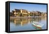 Boat on Thu Bon River, Hoi An, Quang Nam, Vietnam, Indochina, Southeast Asia, Asia-Ian Trower-Framed Stretched Canvas
