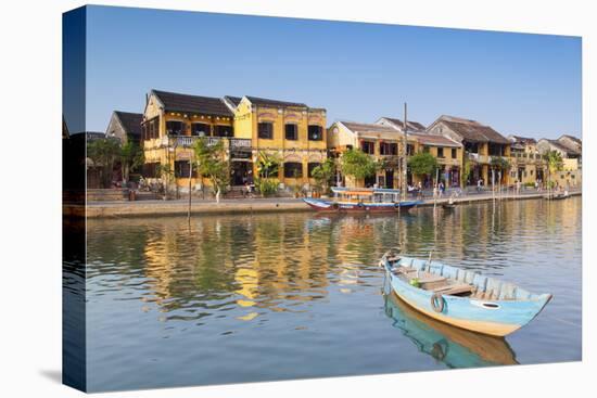 Boat on Thu Bon River, Hoi An, Quang Nam, Vietnam, Indochina, Southeast Asia, Asia-Ian Trower-Stretched Canvas