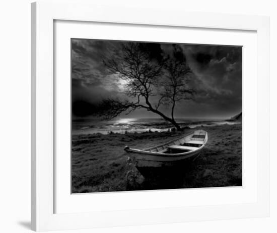 Boat on Top of the Cliff-Olivier Meriel-Framed Art Print