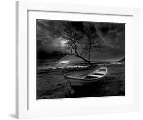 Boat on Top of the Cliff-Olivier Meriel-Framed Art Print