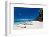 Boat on Tropical Beach-pashapixel-Framed Photographic Print