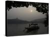 Boat on West Lake, Hangzhou, Zhejiang Province, China-Jochen Schlenker-Stretched Canvas