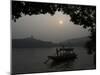 Boat on West Lake, Hangzhou, Zhejiang Province, China-Jochen Schlenker-Mounted Photographic Print