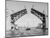 Boat Passing beneath Montlake Bridge-Ray Krantz-Mounted Premium Photographic Print