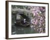 Boat Passing under Bridge Along Canal, Suzhou, Jiangsu, China, Asia-Ian Trower-Framed Photographic Print