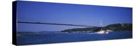 Boat Passing under Faith Bridge, Babek, Bosphorus, Istanbul, Turkey-null-Stretched Canvas