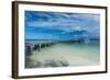 Boat Pier on Carp Island, One of the Rock Islands, Palau, Central Pacific, Pacific-Michael Runkel-Framed Photographic Print
