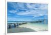 Boat Pier on Carp Island, One of the Rock Islands, Palau, Central Pacific-Michael Runkel-Framed Premium Photographic Print