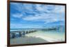 Boat Pier on Carp Island, One of the Rock Islands, Palau, Central Pacific-Michael Runkel-Framed Photographic Print