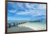 Boat Pier on Carp Island, One of the Rock Islands, Palau, Central Pacific-Michael Runkel-Framed Photographic Print