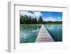 Boat Pier on Carp Island, One of the Rock Islands, Palau, Central Pacific-Michael Runkel-Framed Photographic Print