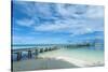 Boat Pier on Carp Island, One of the Rock Islands, Palau, Central Pacific-Michael Runkel-Stretched Canvas