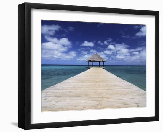 Boat Pier on the Island of Mayotte, Comoros, Indian Ocean, Africa-Michael Runkel-Framed Photographic Print