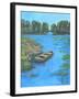 BOAT POND-ALLAYN STEVENS-Framed Art Print