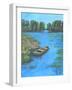 BOAT POND-ALLAYN STEVENS-Framed Art Print