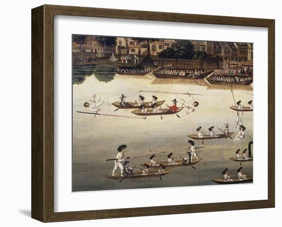 Boat Races and Goose Game on Ill River in Strasbourg, 1665-Johann Jakob Walther-Framed Giclee Print