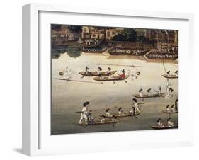 Boat Races and Goose Game on Ill River in Strasbourg, 1665-Johann Jakob Walther-Framed Giclee Print