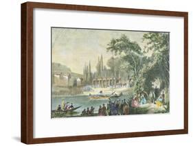 Boat Races at Ville D'Avray, France 19th Century-null-Framed Giclee Print