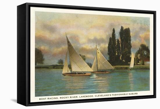 Boat Racing, Lakewood, Ohio-null-Framed Stretched Canvas