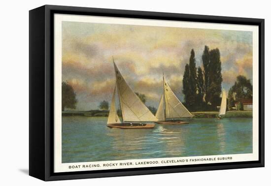 Boat Racing, Lakewood, Ohio-null-Framed Stretched Canvas