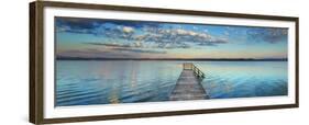 Boat ramp and filigree clouds, Bavaria, Germany-Frank Krahmer-Framed Art Print