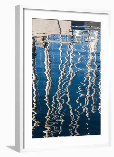 Boat Reflections at the Vieux Port-Nico Tondini-Framed Photographic Print
