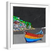 Boat Ride along the Coast I-Ynon Mabat-Framed Art Print