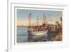 Boat, Sponge Exchange, Tarpon Springs, Florida-null-Framed Art Print