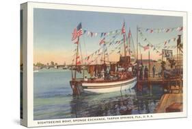 Boat, Sponge Exchange, Tarpon Springs, Florida-null-Stretched Canvas