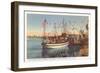 Boat, Sponge Exchange, Tarpon Springs, Florida-null-Framed Art Print