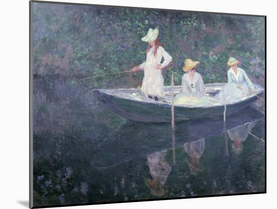 Boat the 'Norvegienne' at Giverny, France, c. 1887-Claude Monet-Mounted Giclee Print