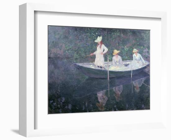 Boat the 'Norvegienne' at Giverny, France, c. 1887-Claude Monet-Framed Giclee Print