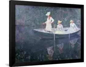 Boat the 'Norvegienne' at Giverny, France, c. 1887-Claude Monet-Framed Premium Giclee Print