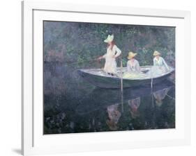 Boat the 'Norvegienne' at Giverny, France, c. 1887-Claude Monet-Framed Giclee Print