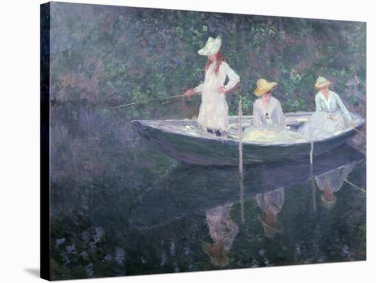 Boat the 'Norvegienne' at Giverny, France, c. 1887-Claude Monet-Stretched Canvas