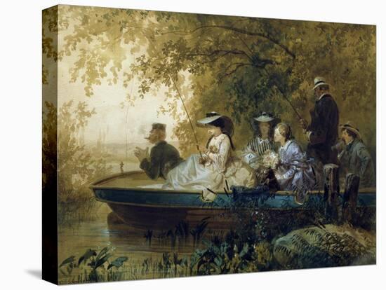 Boat Tour, 1857-Eugene Charles Francois Guerard-Stretched Canvas