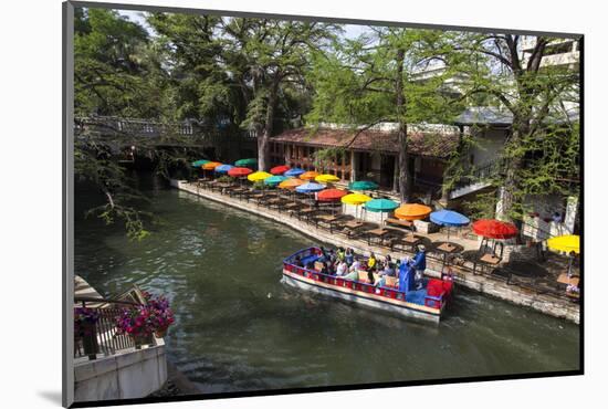 Boat Tours on the Riverwalk in Downtown San Antonio, Texas, USA-Chuck Haney-Mounted Photographic Print