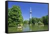 Boat Trip at Kutzenweiher Lake-Markus-Framed Stretched Canvas