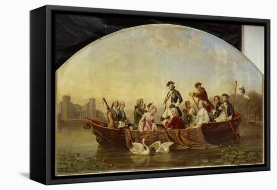 Boat Trip in Rheinsberg-Theobald Reinhold von Oer-Framed Stretched Canvas