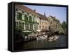 Boat Trips Along the Canals, Bruges, Belgium-Roy Rainford-Framed Stretched Canvas