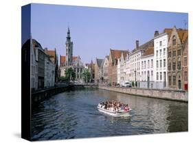 Boat Trips Along the Canals, Bruges (Brugge), Unesco World Heritage Site, Belgium-Roy Rainford-Stretched Canvas