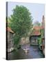 Boat Trips Along the Canals, Brugge (Bruges), Belgium-Roy Rainford-Stretched Canvas