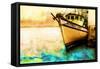 Boat V-Ynon Mabat-Framed Stretched Canvas