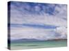 Boat with Red Sails Off Traigh Bhan Beach, Iona, Sound of Iona, Scotland, United Kingdom, Europe-Neale Clarke-Stretched Canvas